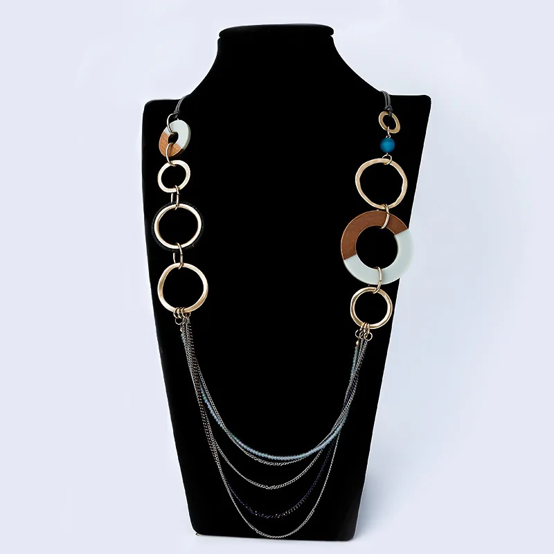 Kaseakia Long Necklace with Alloy Resin Wooden Hoop Chain Fashion Jewelry for Women
Kaseakia Long Necklace with Alloy Resin Wooden Hoop Chain Fashion Jewelry for Women