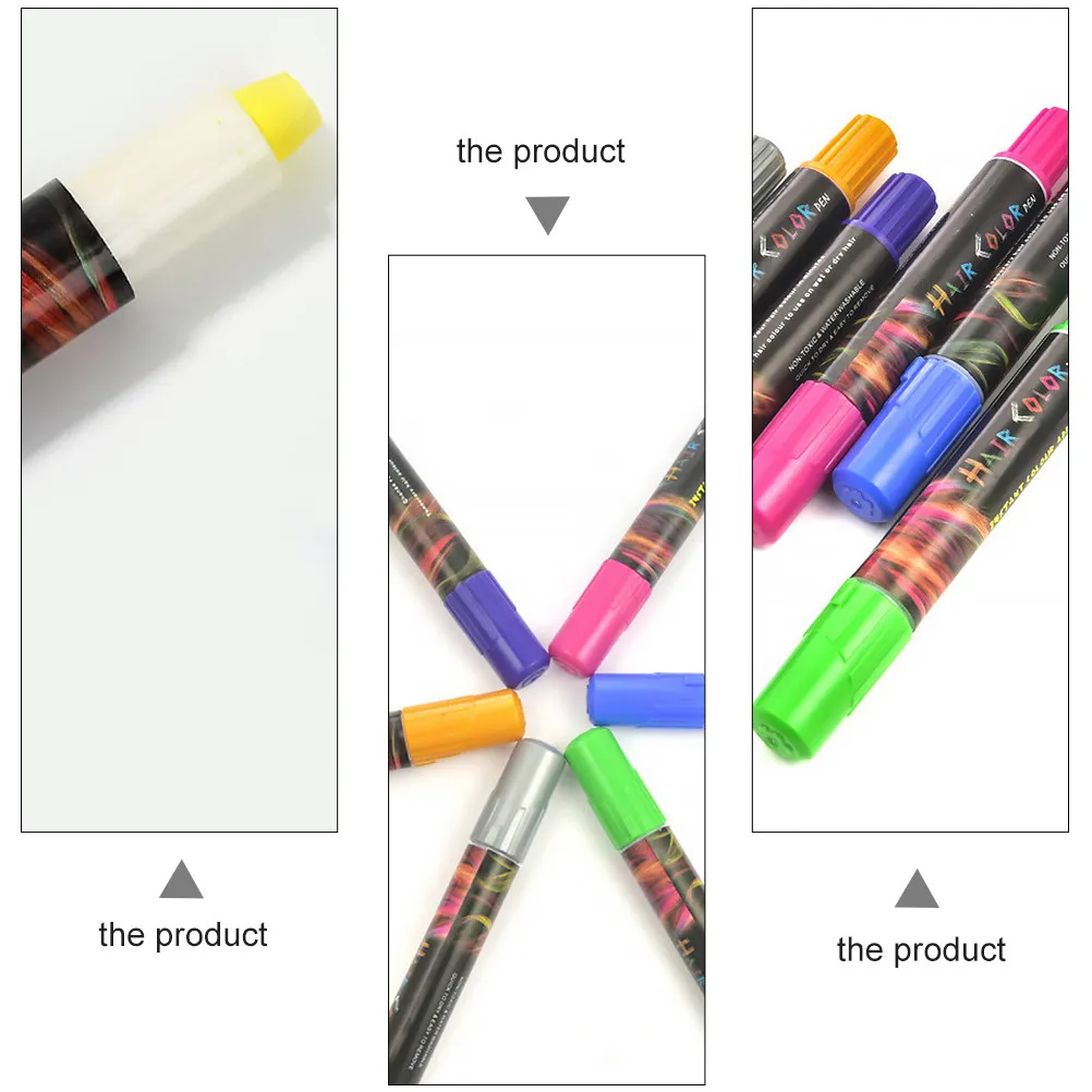 6 PCS Hair Chalk Temporary Color Salon Kit Pens Colorful Highlight Stick Washable
6 PCS Hair Chalk Temporary Color Salon Kit Pens Colorful Highlight Stick Washable