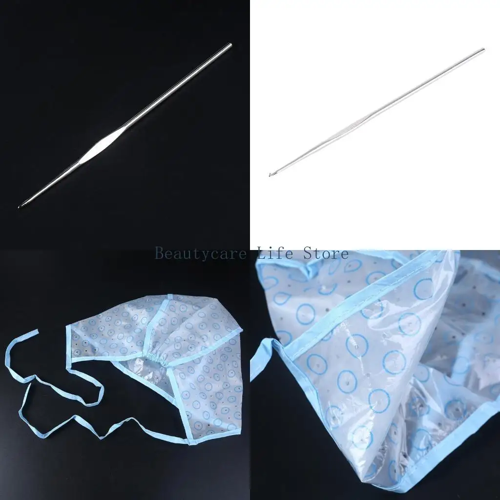 652C 2pcs/set Hair Dyeing Cap + Hook Brush Coloring Highlighting Tipping Cov
652C 2pcs/set Hair Dyeing Cap + Hook Brush Coloring Highlighting Tipping Cov