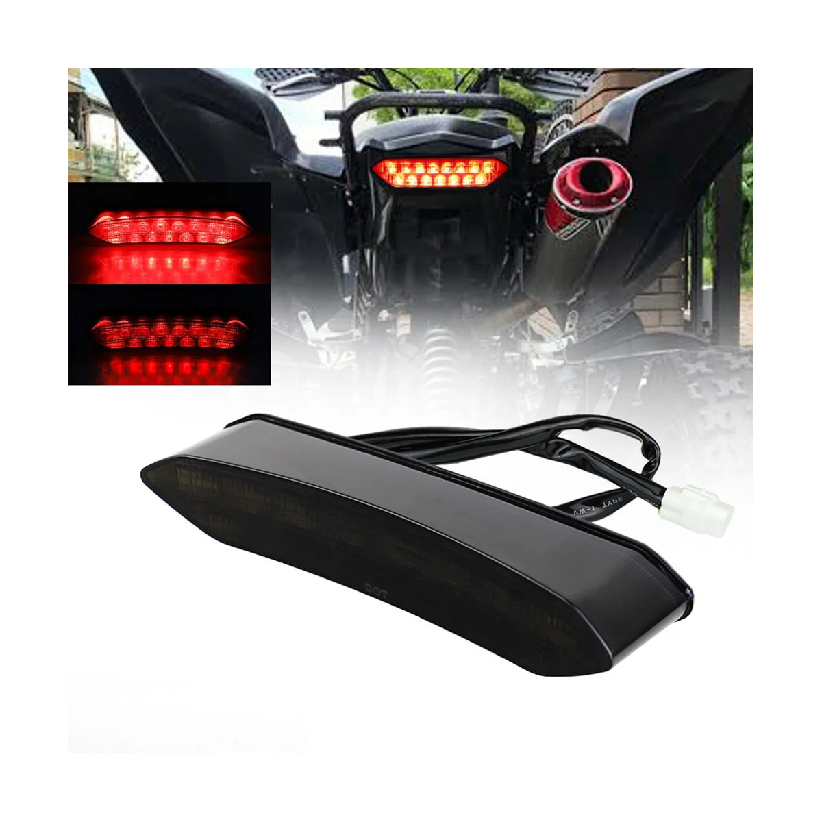 Motorbike Tail Light ATV Beach Bike Tail Light 12V LED Tail Light for Yamaha Raptor 700 2006-2018 Black
Motorbike Tail Light ATV Beach Bike Tail Light 12V LED Tail Light for Yamaha Raptor 700 2006-2018 Black