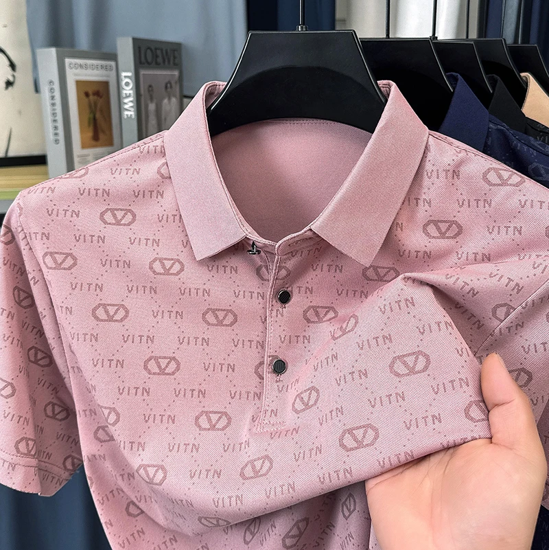 High end brand symbol print fashion polo shirt new short sleeve men's wear summer ice silk cool casual personality trend T-shirt
High end brand symbol print fashion polo shirt new short sleeve men's wear summer ice silk cool casual personality trend T-shirt