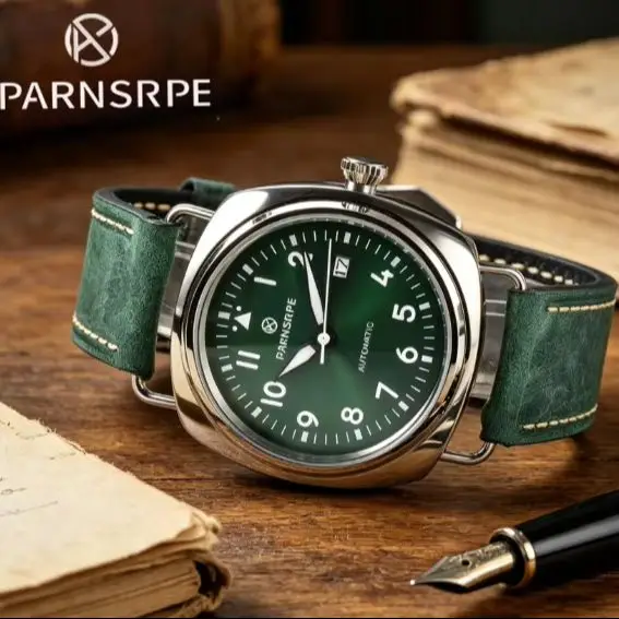 PARNSRPE Pilot Watch for Men 45mm Vintage Green Dial NH35 Automatic Mechanical Large Square Stainless Steel Case pilot watch
PARNSRPE Pilot Watch for Men 45mm Vintage Green Dial NH35 Automatic Mechanical Large Square Stainless Steel Case pilot watch