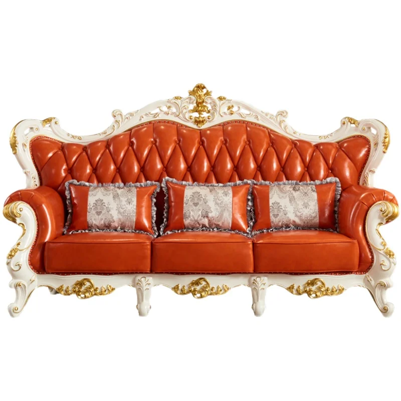 #European Style Genuine Leather Sofa Set Solid Wood Oak Frame Sponge-Filled U Shape Design High-end Hotel Living Room Villa
#European Style Genuine Leather Sofa Set Solid Wood Oak Frame Sponge-Filled U Shape Design High-end Hotel Living Room Villa