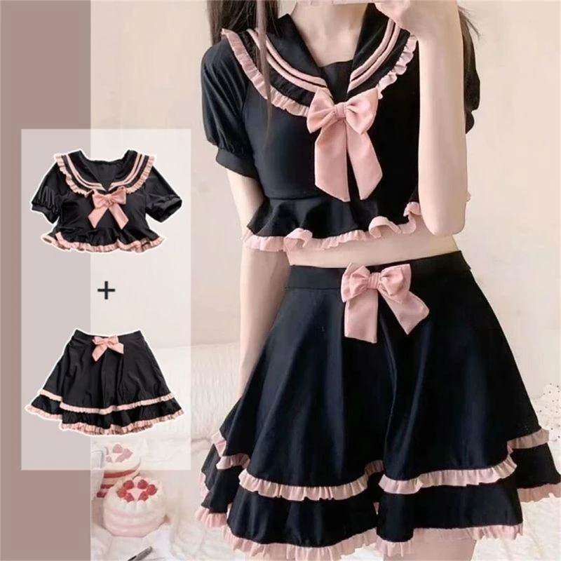 2026 new Two Pcs Split Swimwear for Students Swimming Costume Set Bows Swimsuits Ruffle Bathing Suit Swimsuit Top Skirt Set
2026 new Two Pcs Split Swimwear for Students Swimming Costume Set Bows Swimsuits Ruffle Bathing Suit Swimsuit Top Skirt Set