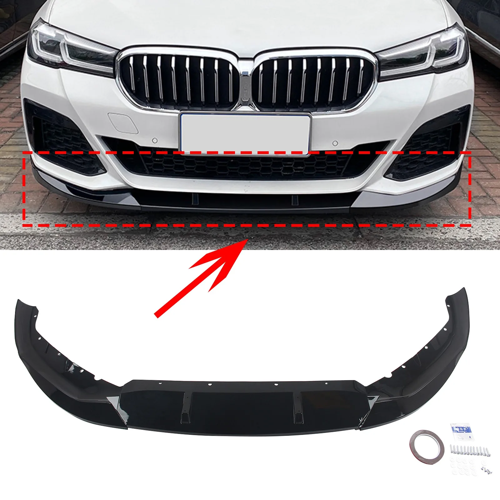 For BMW 5 Series G30 M Sport LCI 540i 525i 530i 2021-2023 Car Front Bumper Lip Chin Spoiler Splitter Diffuser Front Lip Protect
For BMW 5 Series G30 M Sport LCI 540i 525i 530i 2021-2023 Car Front Bumper Lip Chin Spoiler Splitter Diffuser Front Lip Protect