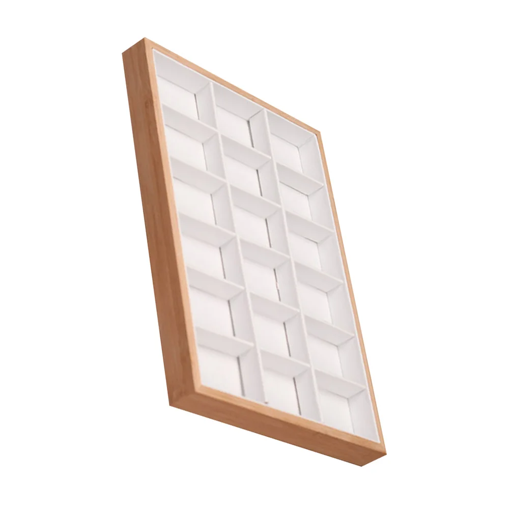 Bamboo Wood Tray with 18 Grids Earring Organizer Earring Holder Organizer Holder Small Dish Travel Case Display Home Dormitory
Bamboo Wood Tray with 18 Grids Earring Organizer Earring Holder Organizer Holder Small Dish Travel Case Display Home Dormitory