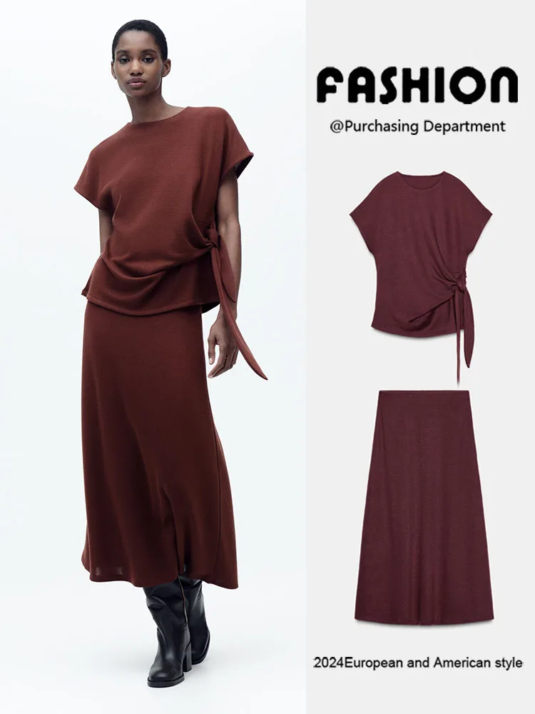 Новый осенний женский мягкий топ 2024, юбка-миди с украшением в виде узла, этническая одежда для выступлений на сцене, качественный материал
Новый осенний женский мягкий топ 2024, юбка-миди с украшением в виде узла, этническая одежда для выступлений на сцене, качественный материал