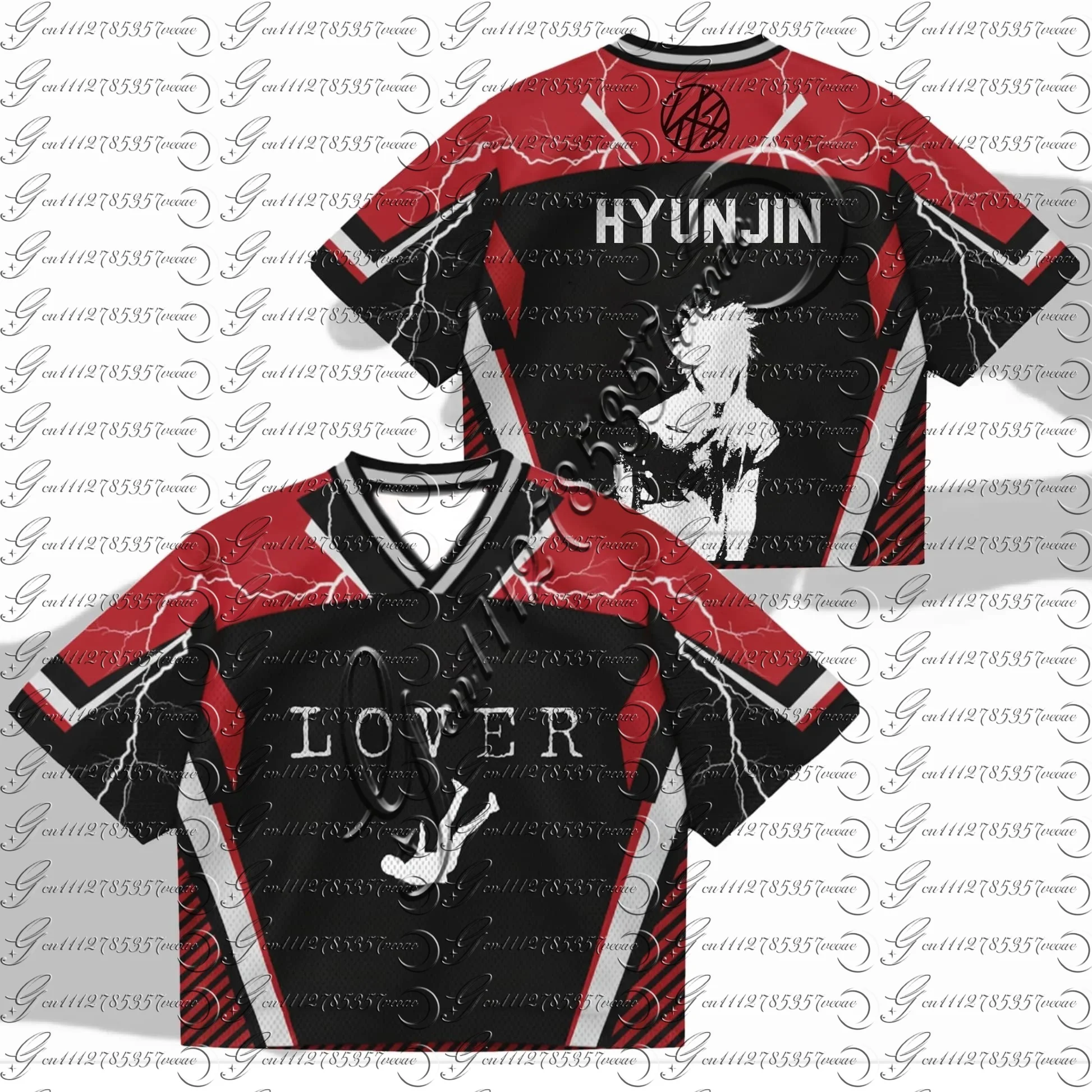 Unisex Oversized Stray Kids Hyunjin 'Lover' Lightning Print Jersey Kpop Streetwear Fans Casual Mesh Top for Fans
Unisex Oversized Stray Kids Hyunjin 'Lover' Lightning Print Jersey Kpop Streetwear Fans Casual Mesh Top for Fans