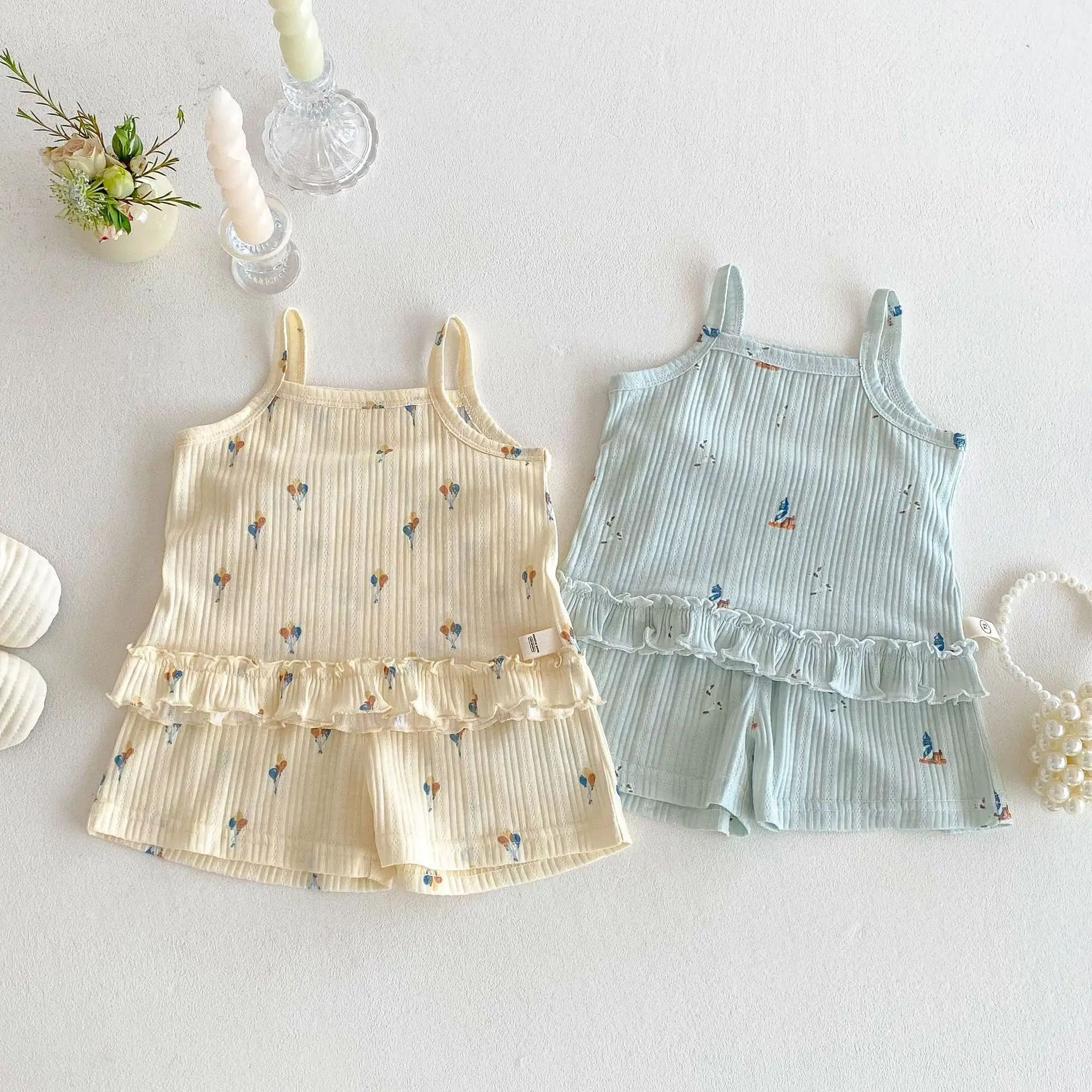 2025 Summer New Baby Girl Sleeveless Sling Clothes Set Infant Girl Thin Breathable Vest + Shorts 2pcs Suit Toddler Outfits
2025 Summer New Baby Girl Sleeveless Sling Clothes Set Infant Girl Thin Breathable Vest + Shorts 2pcs Suit Toddler Outfits