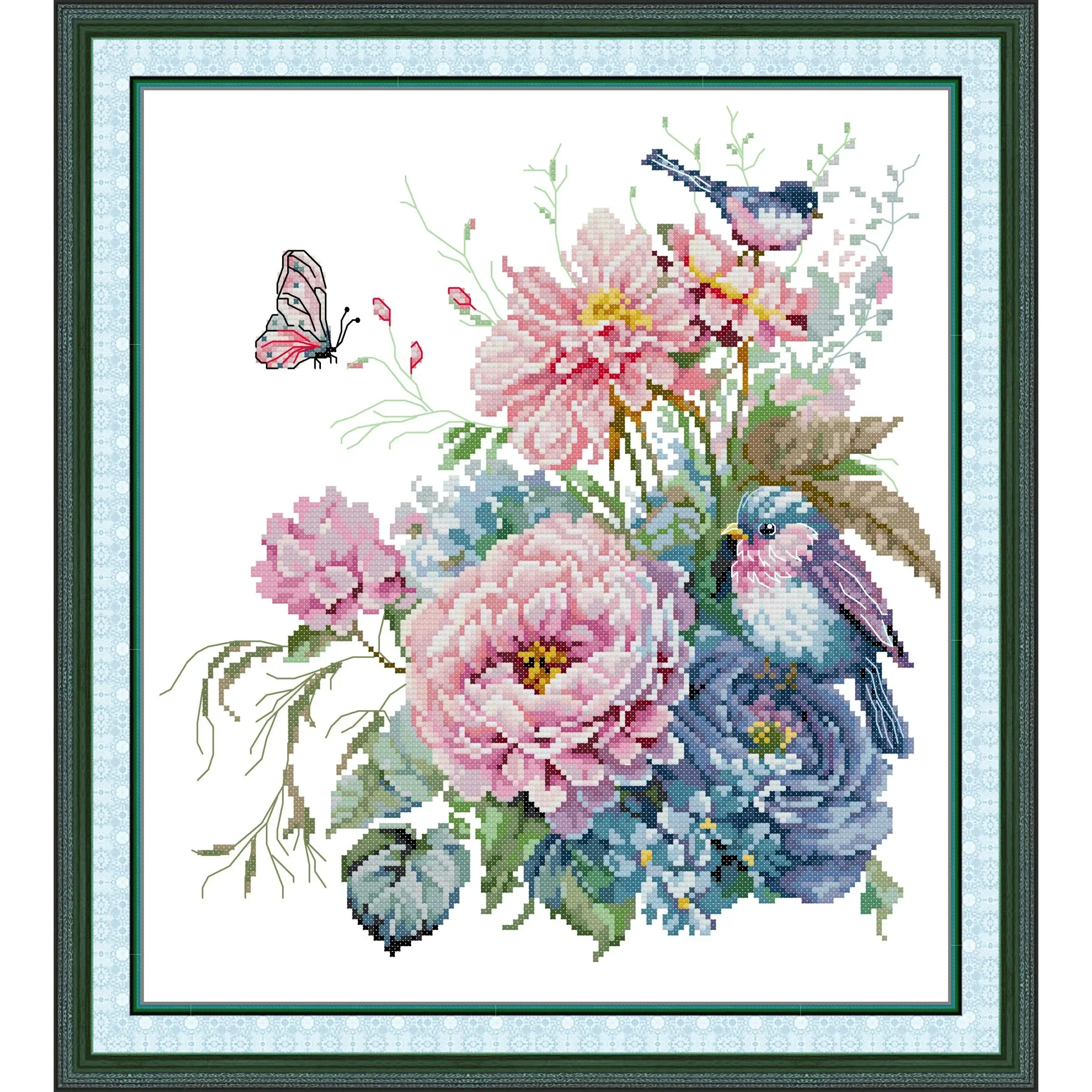 Joy Sunday Pre-printed Cross Stitch Kit Easy Pattern Aida Stamped Fabric Embroidery Set-Summer Flowers and Birds
Joy Sunday Pre-printed Cross Stitch Kit Easy Pattern Aida Stamped Fabric Embroidery Set-Summer Flowers and Birds