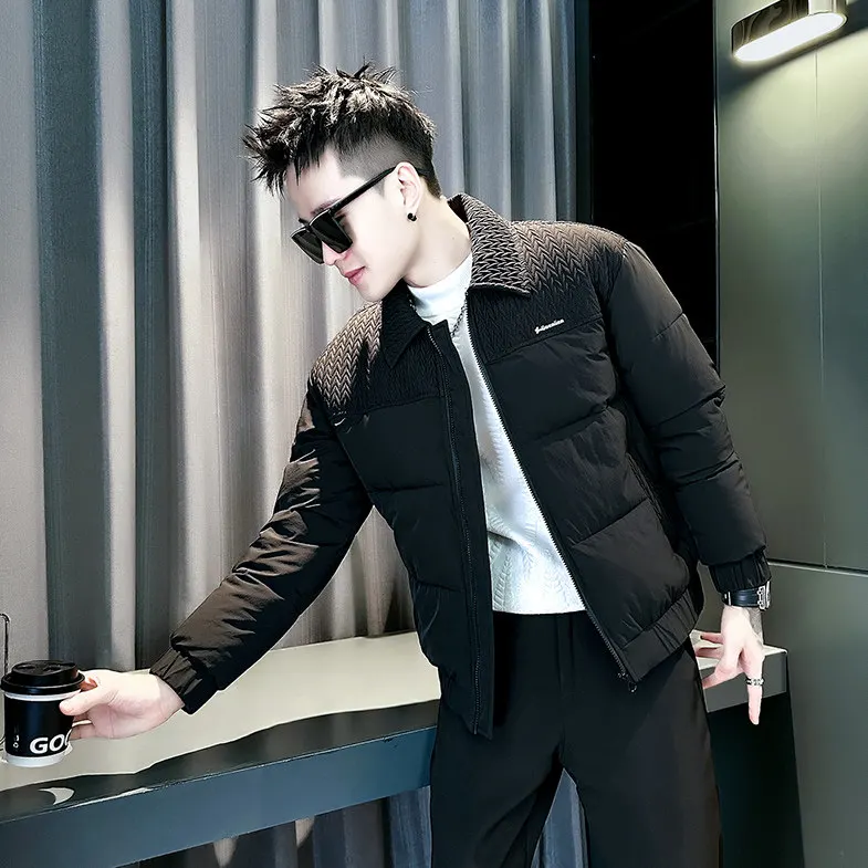 Slim Fit Thiened Cotton Jaet for Men Warmth Small Size Winter Clothes Youth Casual Sle Double Layer Collar Zipper Closure
Slim Fit Thiened Cotton Jaet for Men Warmth Small Size Winter Clothes Youth Casual Sle Double Layer Collar Zipper Closure