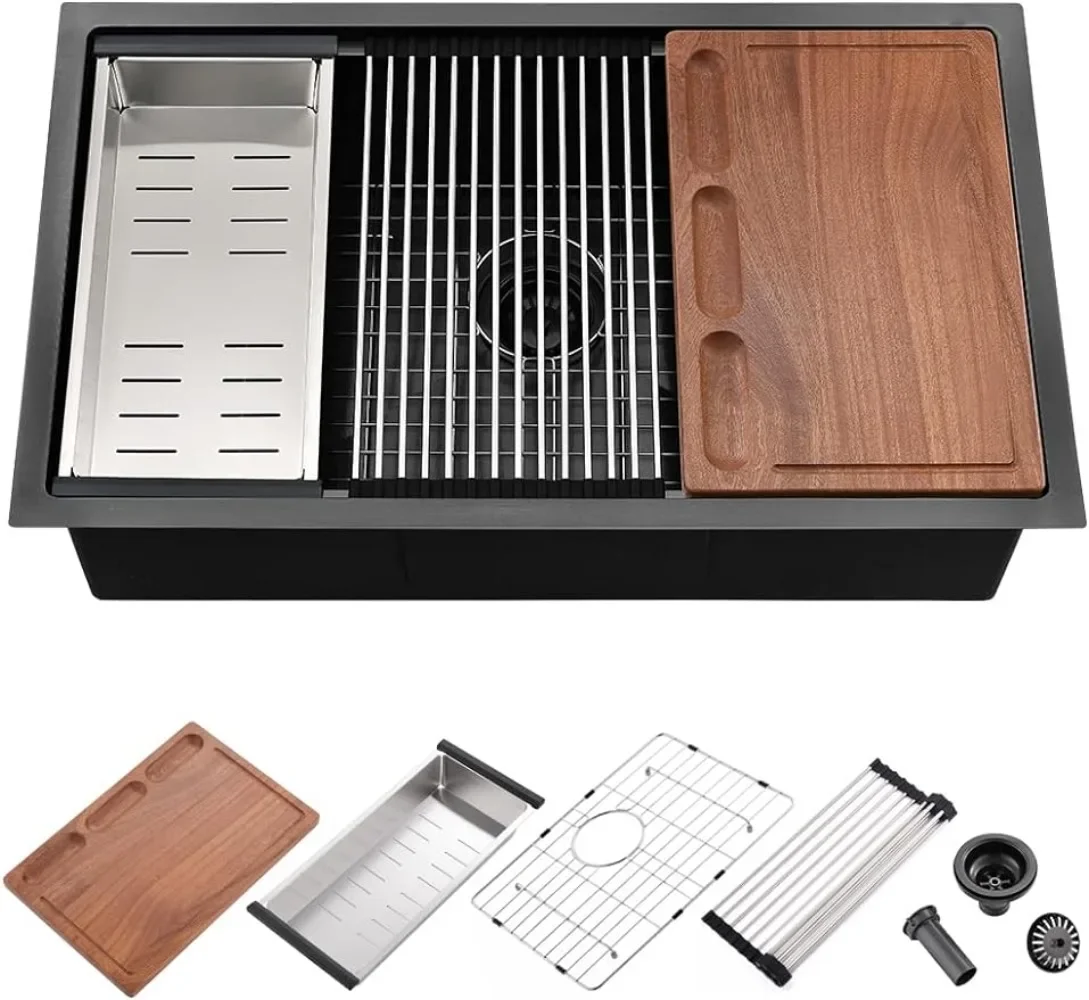For Kitchen Sink Single Bowl Undermount Workstation Sink With Cutting Board Sinks Organizer Multifunction Strainer Waterfall
For Kitchen Sink Single Bowl Undermount Workstation Sink With Cutting Board Sinks Organizer Multifunction Strainer Waterfall
