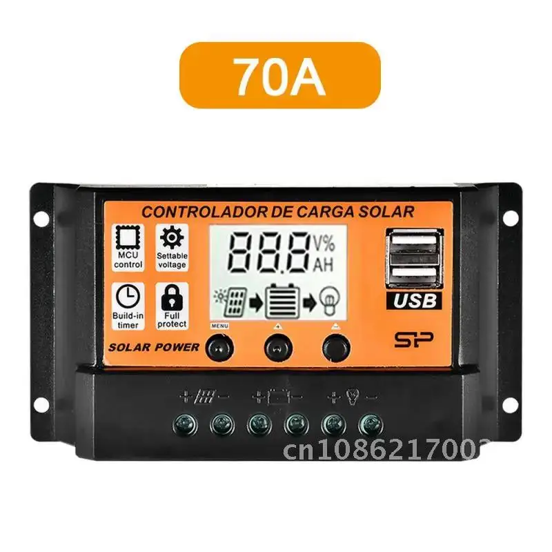 PWM Solar Charge Controller 100A 60A 50A 40A 30A Solar Power Regulator 12V 24V Auto Dual USB LCD Display Load Discharger
PWM Solar Charge Controller 100A 60A 50A 40A 30A Solar Power Regulator 12V 24V Auto Dual USB LCD Display Load Discharger