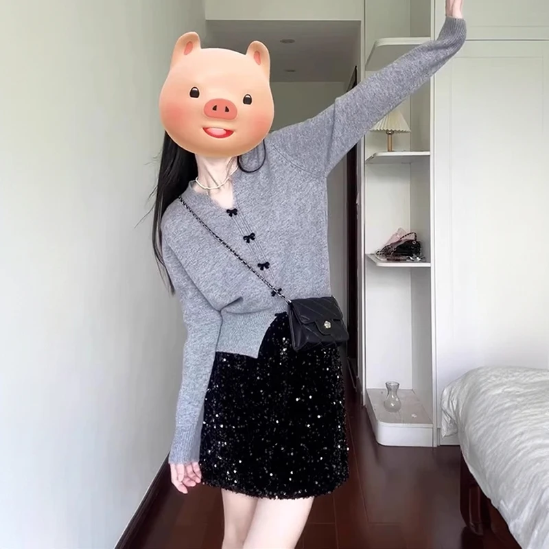 ay Knot Knitted Sweater Women's Long Sve V-Ne Slimming Versatile Faionable Autumn Winter Top
ay Knot Knitted Sweater Women's Long Sve V-Ne Slimming Versatile Faionable Autumn Winter Top