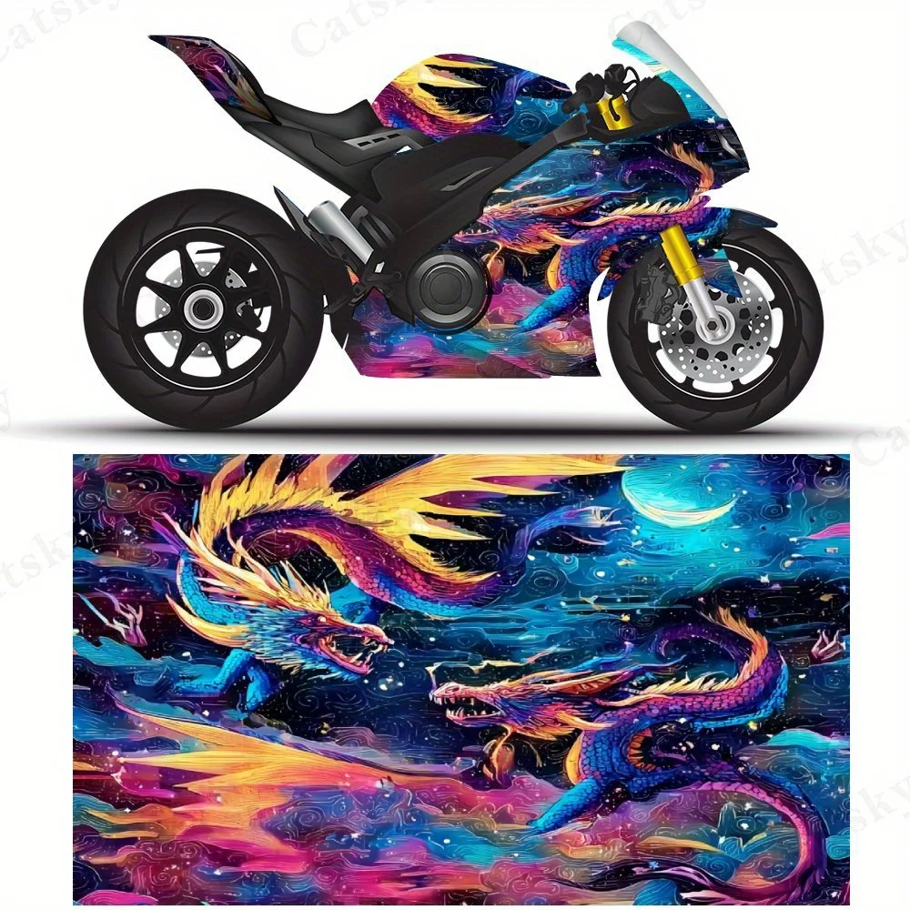 Colorful dragon PVC material self-adhesive waterproof motorcycle car sticker, paste firm and anti-wear, waterproof and sun-resis
Colorful dragon PVC material self-adhesive waterproof motorcycle car sticker, paste firm and anti-wear, waterproof and sun-resis