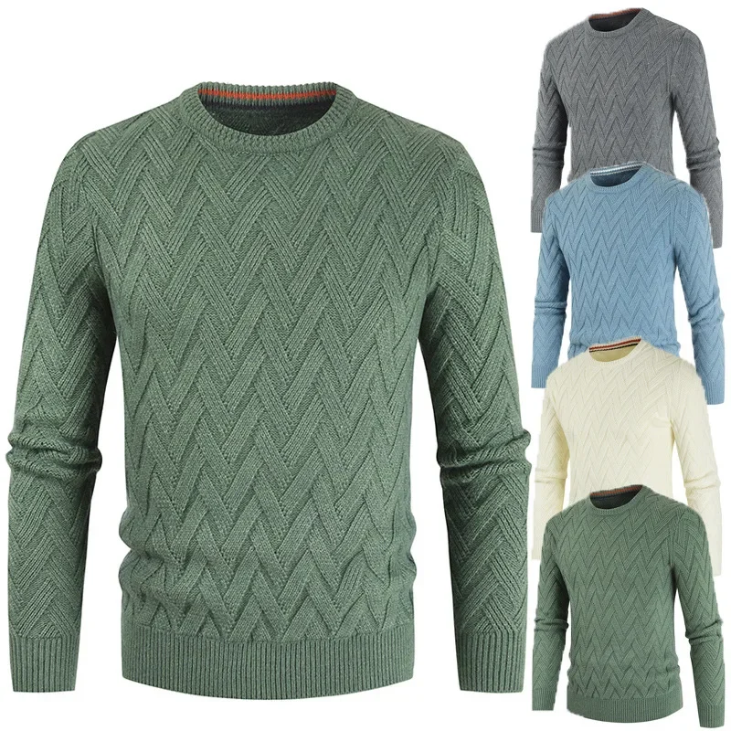 Men's Autumn and Winter New Round Neck Pullover Knit Large Solid Casual Sweater Men's Underlay
Men's Autumn and Winter New Round Neck Pullover Knit Large Solid Casual Sweater Men's Underlay