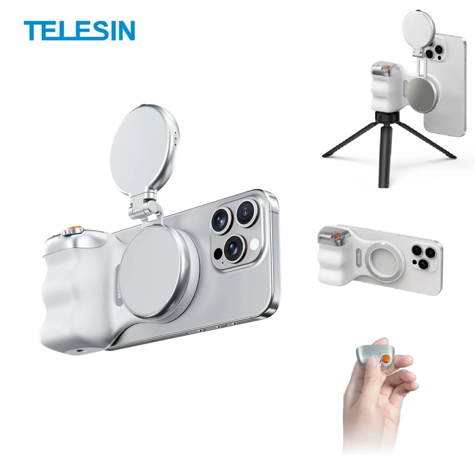 TELESIN MagSafe Camera Shutter Grip and Fill Light Set for iPhone 16 Pro Max 15 14 13 OnePlus XIAOMI Android Detachable Remote
TELESIN MagSafe Camera Shutter Grip and Fill Light Set for iPhone 16 Pro Max 15 14 13 OnePlus XIAOMI Android Detachable Remote
