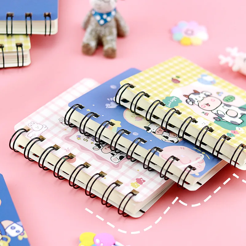 Kawai Cartoon Animal Rollover Coil Notebook Portable Cute Cow Mini Notepad Portable Pocket Office School Supplies Stationery
Kawai Cartoon Animal Rollover Coil Notebook Portable Cute Cow Mini Notepad Portable Pocket Office School Supplies Stationery