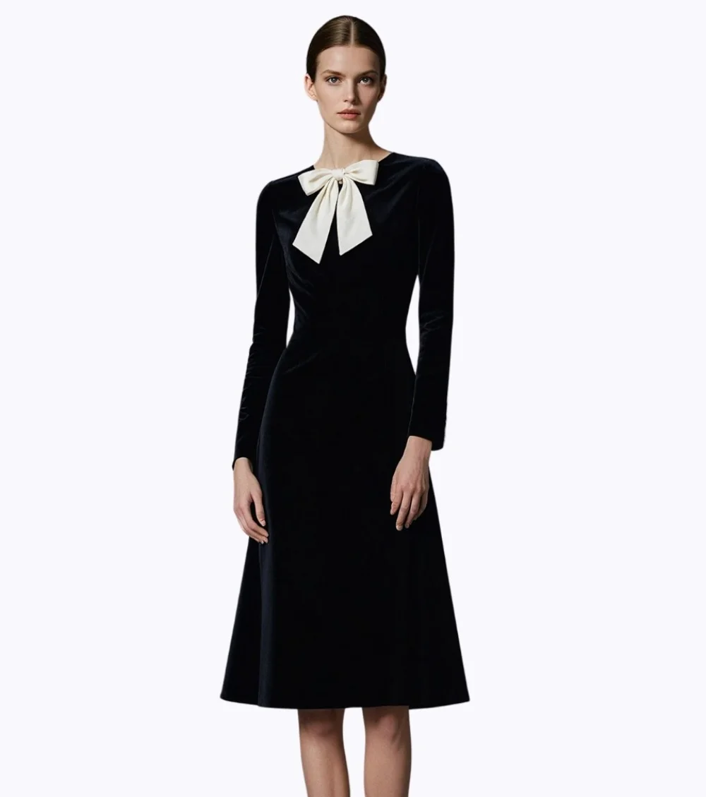 Customized Simple Elegant High Quality Jersey O-Neck Bow Midi Dresses Bespoke Occasion Homecoming Party
Customized Simple Elegant High Quality Jersey O-Neck Bow Midi Dresses Bespoke Occasion Homecoming Party