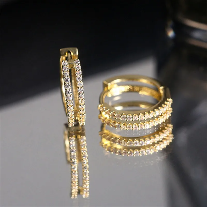 925 Sterling Silver Plated 14k Gold European Geometric Stud Earrings For Women Shining Temperament Girlfriend Gift Jewelry
925 Sterling Silver Plated 14k Gold European Geometric Stud Earrings For Women Shining Temperament Girlfriend Gift Jewelry