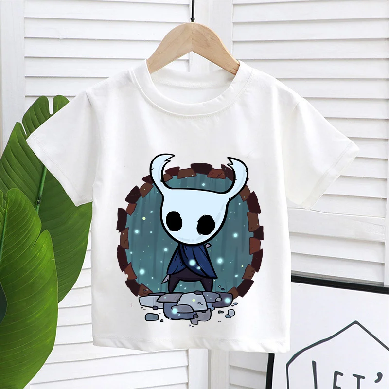 Детская футболка Hollow Knight, летние детские хлопковые топы с короткими рукавами для мальчиков, модные милые футболки в стиле аниме для девочек, повседневная одежда, подарки
Детская футболка Hollow Knight, летние детские хлопковые топы с короткими рукавами для мальчиков, модные милые футболки в стиле аниме для девочек, повседневная одежда, подарки