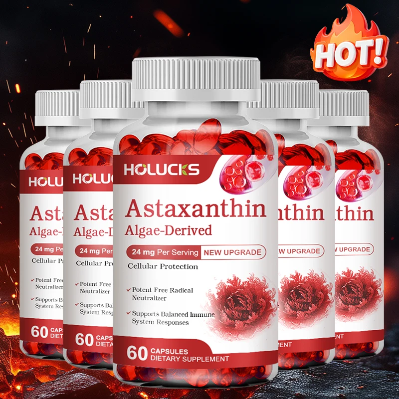 HOLUCKS Natural Astaxanthin Supplement, Supports Joint Flexibility, Eye Comfort, Aging, Antioxidant & Enhanced Daily Vitality
HOLUCKS Natural Astaxanthin Supplement, Supports Joint Flexibility, Eye Comfort, Aging, Antioxidant & Enhanced Daily Vitality