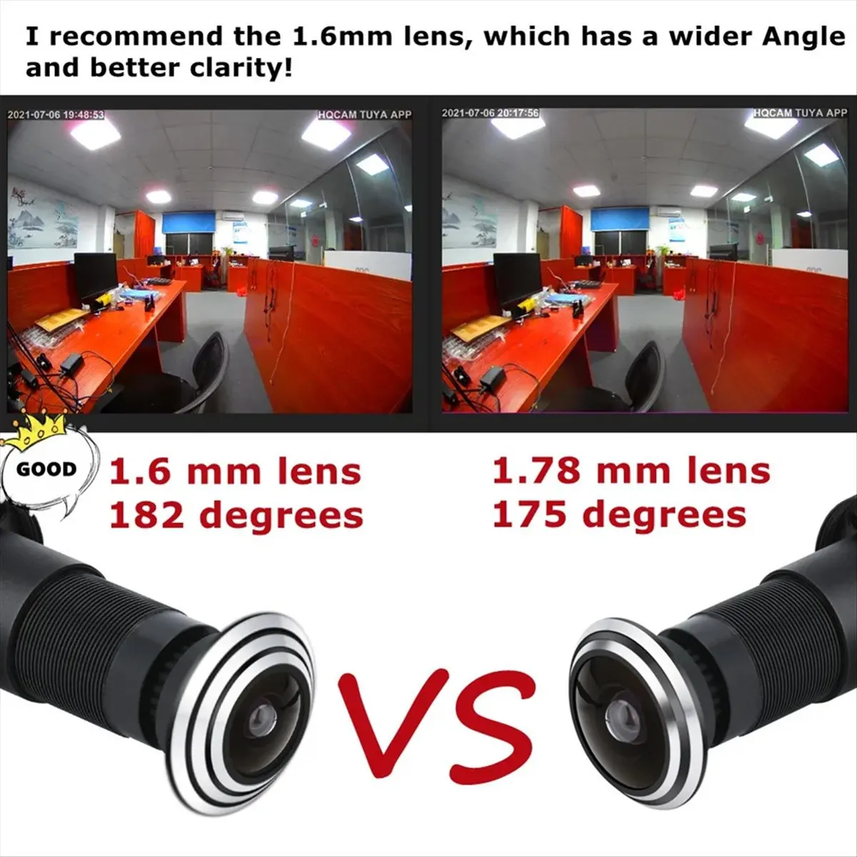A73T Tuya Wifi Door Eye Camera Mini Peephole Door WifI IP Camera 1.6MM Wide Angle FishEye Audio Build-in Speaker EU Plug
A73T Tuya Wifi Door Eye Camera Mini Peephole Door WifI IP Camera 1.6MM Wide Angle FishEye Audio Build-in Speaker EU Plug