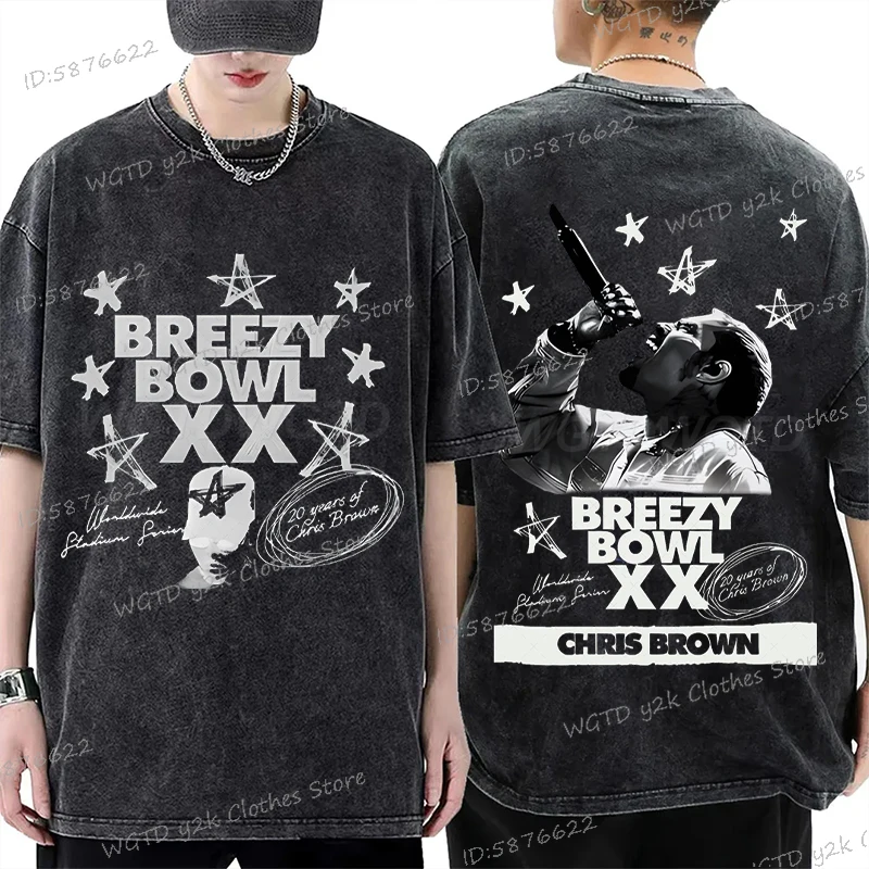 Hip Hop Chris Brown Breezy Bowl XX Concert Tour T-shirt Retro Rapper Washed Graphic Cotton Tops Harajuku Singer Women Men Tshirt
Hip Hop Chris Brown Breezy Bowl XX Concert Tour T-shirt Retro Rapper Washed Graphic Cotton Tops Harajuku Singer Women Men Tshirt