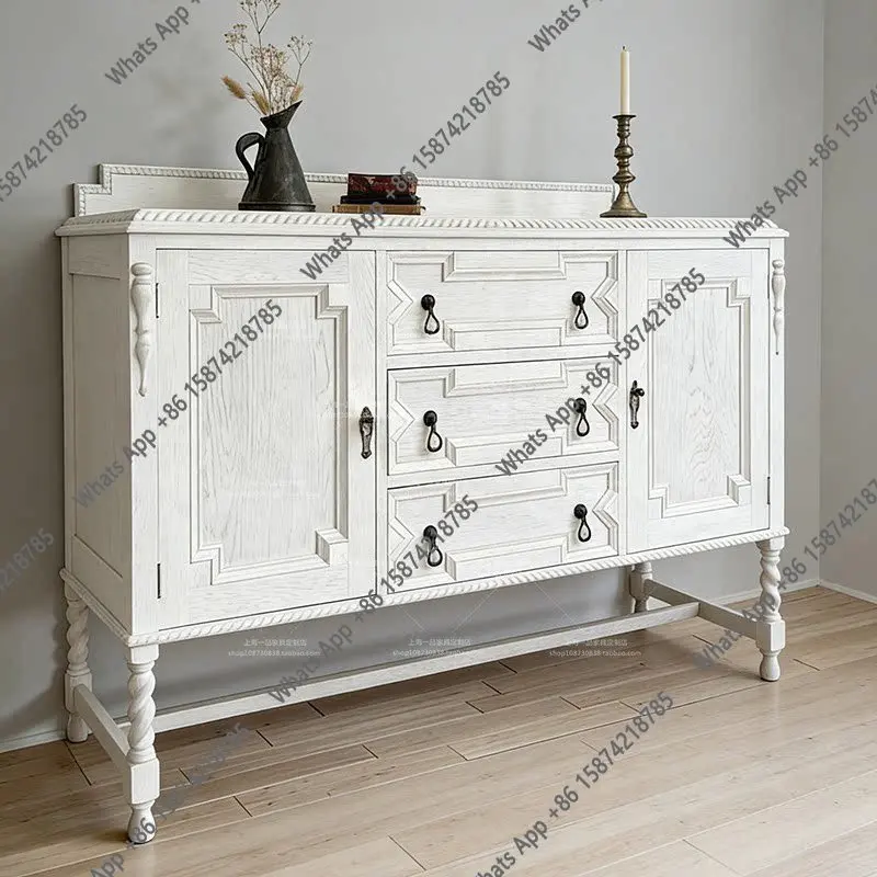 GFrench Medieval Solid Wood Carving Entrance Cabinet, Retro Living Room Decorative Cabinet, American Dining Side Cabinet, Wall S
GFrench Medieval Solid Wood Carving Entrance Cabinet, Retro Living Room Decorative Cabinet, American Dining Side Cabinet, Wall S