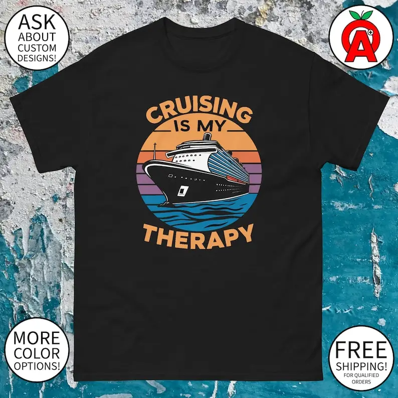 Cruising Is My Therapy Cruise Ship Graphic Tee - Adult Unisex - Gifts for Summer, Cruise, Vacation, Travelers, Fans, Fun
Cruising Is My Therapy Cruise Ship Graphic Tee - Adult Unisex - Gifts for Summer, Cruise, Vacation, Travelers, Fans, Fun