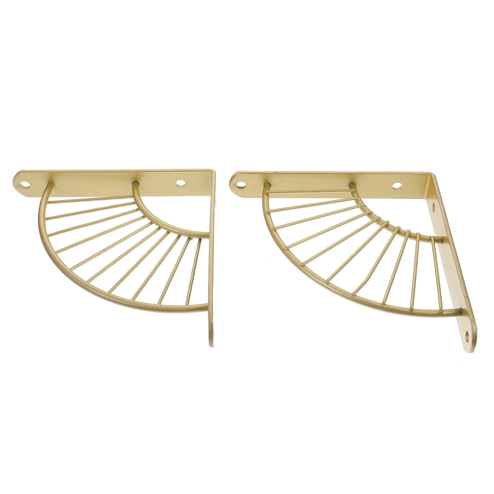 2 Pcs Shelves Wall Partition Rack Fan Shape Bracket Shaped Shelf Support Golden Iron Mounted
2 Pcs Shelves Wall Partition Rack Fan Shape Bracket Shaped Shelf Support Golden Iron Mounted
