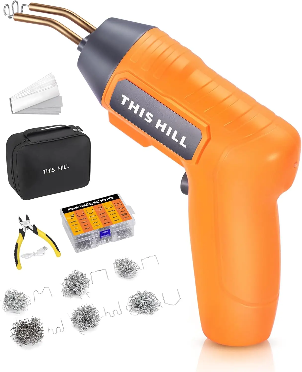 Cordless Plastic Welder Kit with 900 Staples, LED Light & USB Charging - Portable DIY Repair Tool for Bumpers, Toys
Cordless Plastic Welder Kit with 900 Staples, LED Light & USB Charging - Portable DIY Repair Tool for Bumpers, Toys
