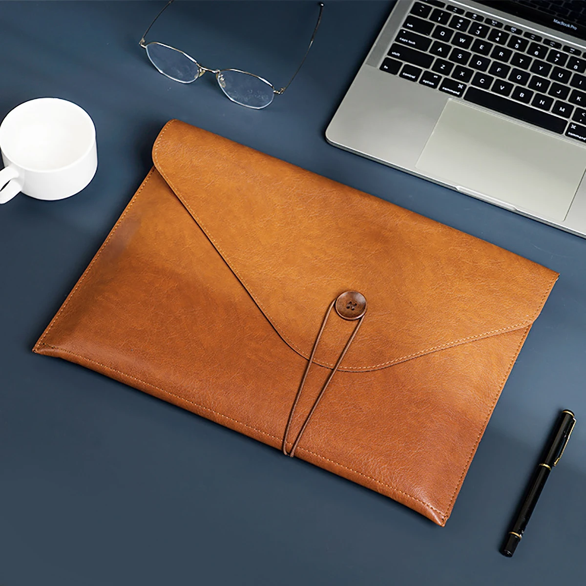 Vintage Multi-color Envelope A4 Faux Leather Document Bag, Button String Closure Waterproof File Folder, Paper & Tablet Organize
Vintage Multi-color Envelope A4 Faux Leather Document Bag, Button String Closure Waterproof File Folder, Paper & Tablet Organize