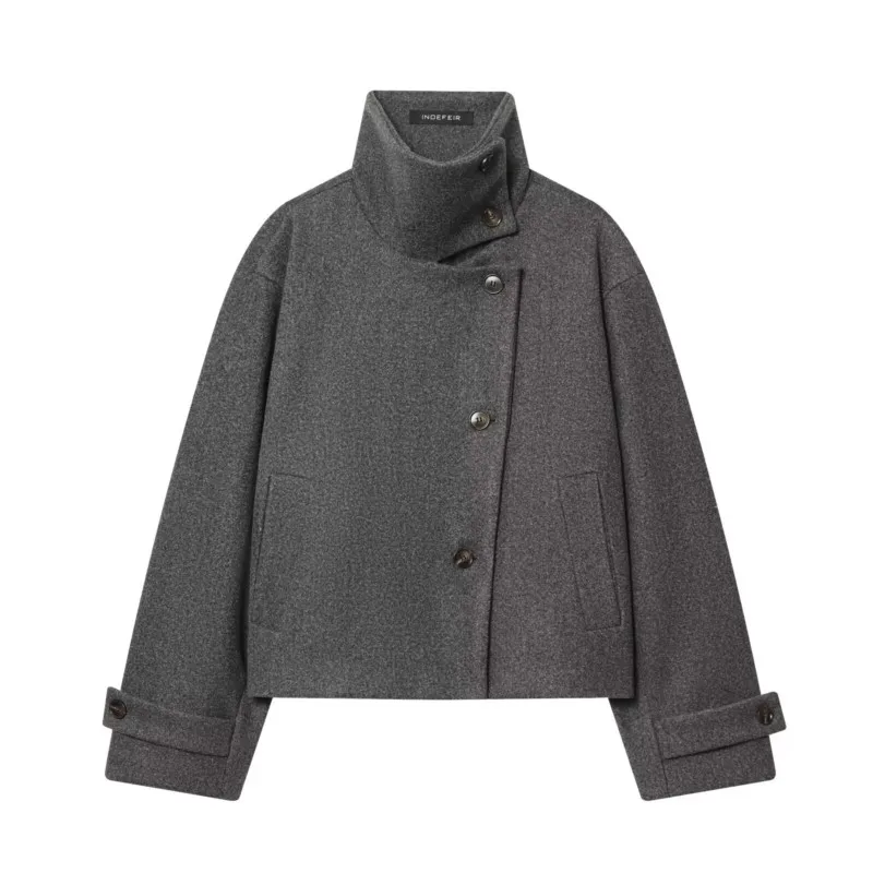 Women Solid Jacket Casual High Collar Button Long Sleeve Pocket Female Chic Outerwears High Street Lady Tops
Women Solid Jacket Casual High Collar Button Long Sleeve Pocket Female Chic Outerwears High Street Lady Tops