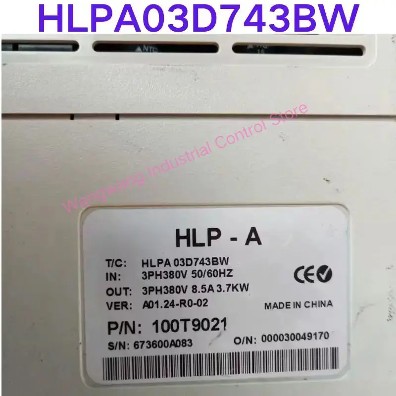 Подержанный тест ОК, преобразователь частоты HLPA03D743BW
Подержанный тест ОК, преобразователь частоты HLPA03D743BW