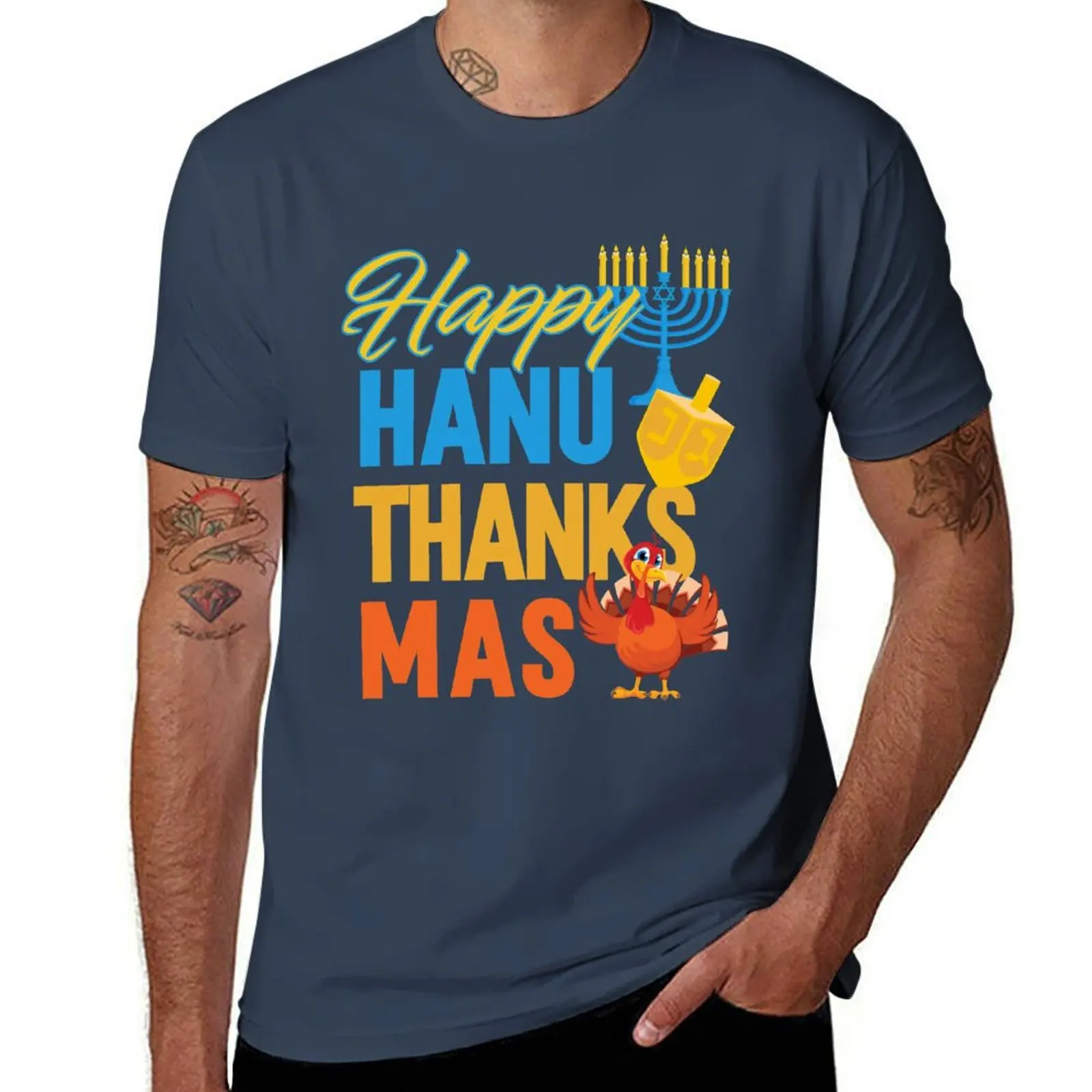 Hanukkah - Chanukah - Thanksgiving - Hanuthanksmas Hallothanksmas T-Shirt summer clothes funny gifts workout shirts for men
Hanukkah - Chanukah - Thanksgiving - Hanuthanksmas Hallothanksmas T-Shirt summer clothes funny gifts workout shirts for men