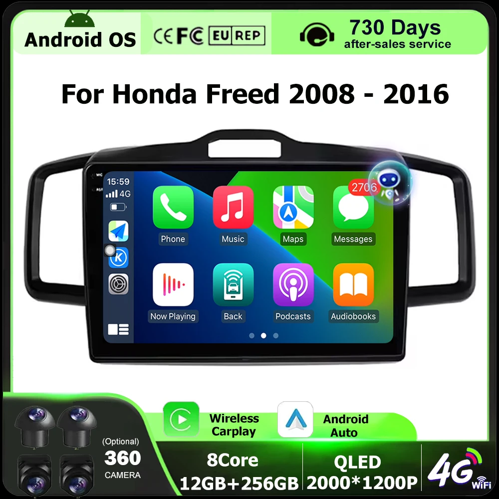 Car Radio Multimedia Video Player GPS Navigation Stereo For Honda Freed 2008 - 2016 Android 16 Auto Wireless Carplay 360 Camera
Car Radio Multimedia Video Player GPS Navigation Stereo For Honda Freed 2008 - 2016 Android 16 Auto Wireless Carplay 360 Camera