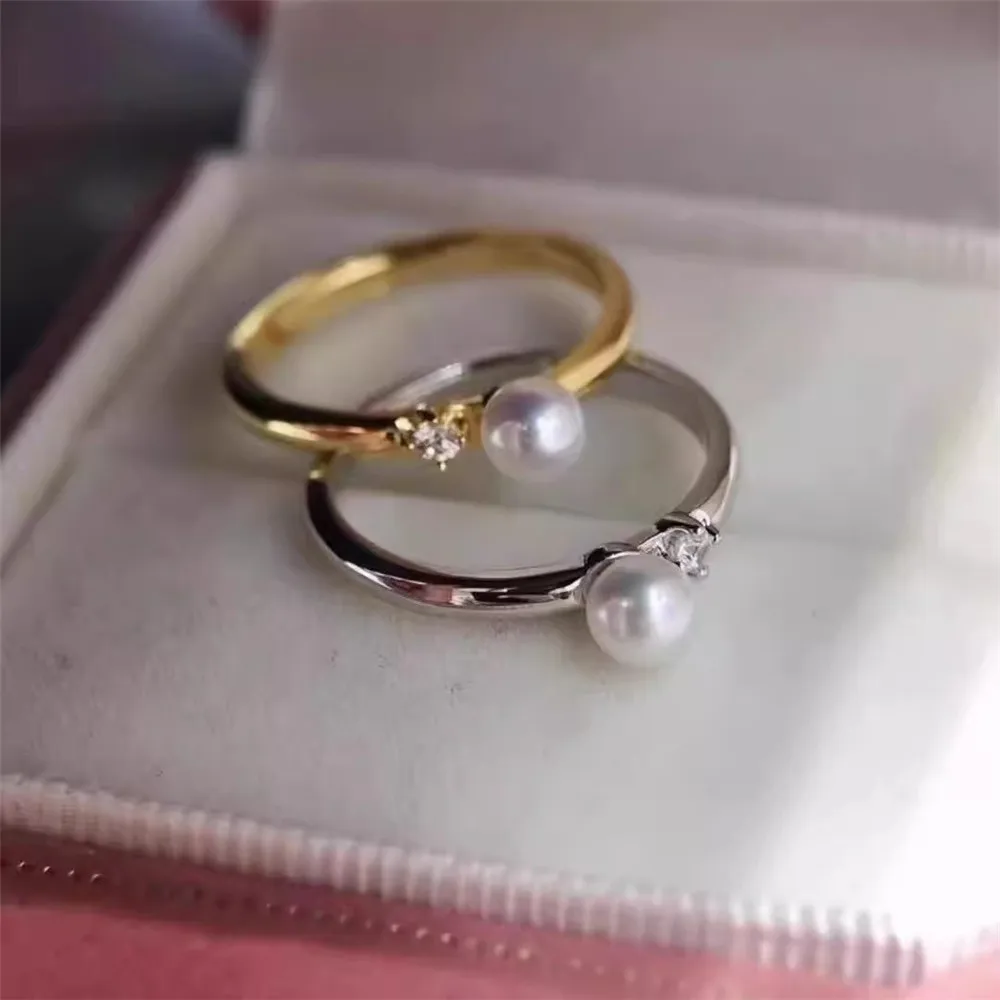 S925 Silver Sterling Ring Inlaid Zirconia Half Hole Pearl Ring Base Resizable Design DIY Handmade Fine Jewelry Ring Accessories
S925 Silver Sterling Ring Inlaid Zirconia Half Hole Pearl Ring Base Resizable Design DIY Handmade Fine Jewelry Ring Accessories