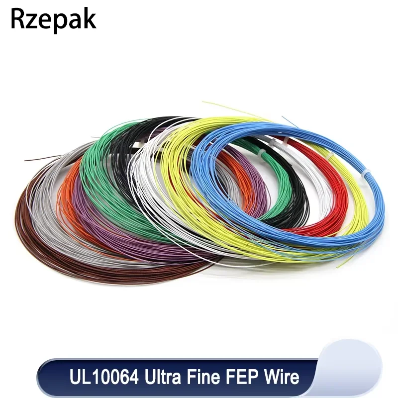 10~100m UL10064 FEP Wire Ultra Fine (No scroll) 40/36/34/32/30/28/26 AWG PTFE Plastic Solder High Conductivity Copper Line
10~100m UL10064 FEP Wire Ultra Fine (No scroll) 40/36/34/32/30/28/26 AWG PTFE Plastic Solder High Conductivity Copper Line