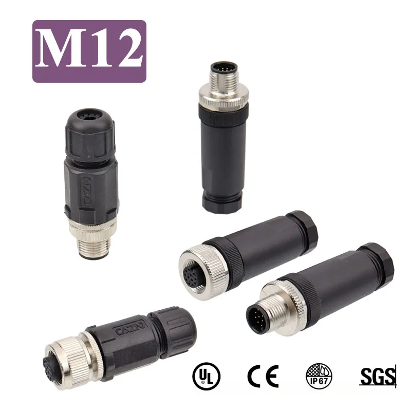 Waterproof M12 2 3 4 5 8 Pin A/D-Code Aviation Plug Male Female Connectors IP67 M12 PG7/PG9 Shielded Connector CE Certification
Waterproof M12 2 3 4 5 8 Pin A/D-Code Aviation Plug Male Female Connectors IP67 M12 PG7/PG9 Shielded Connector CE Certification