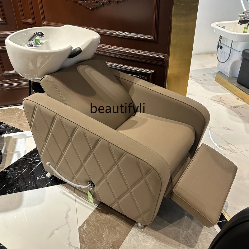 Half Lying Shampoo Chair Salon Sitting Hair Salon Flushing Bed Ceramic Basin Facial Bed
Half Lying Shampoo Chair Salon Sitting Hair Salon Flushing Bed Ceramic Basin Facial Bed