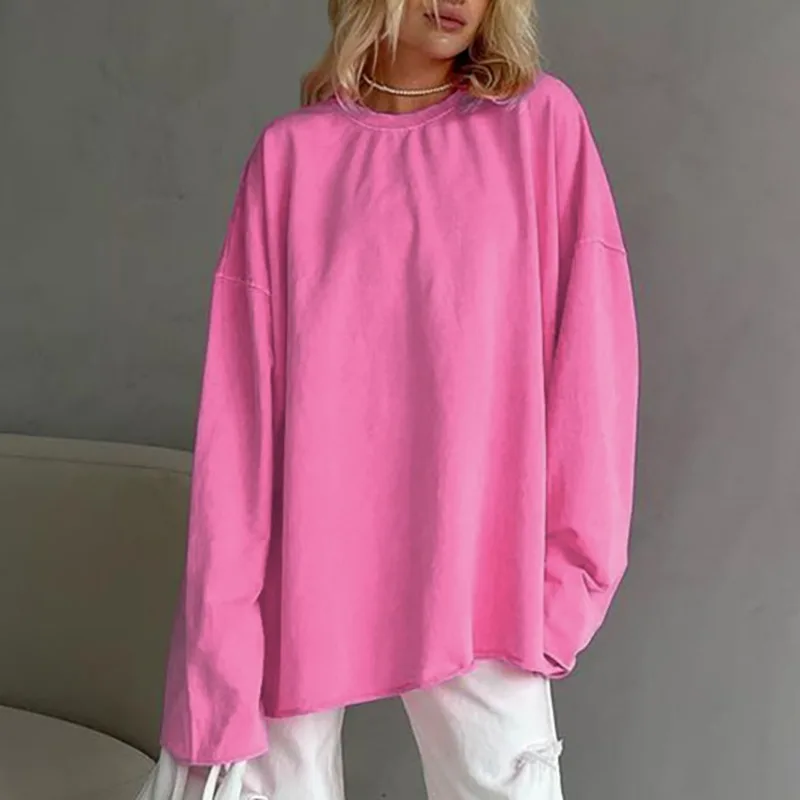 Autumn New Women's Fashion Pink Loose Long Sleeve T-shirt Female Clothes Knit Tee Women Round Neck Casual Knitted Pullover Top
Autumn New Women's Fashion Pink Loose Long Sleeve T-shirt Female Clothes Knit Tee Women Round Neck Casual Knitted Pullover Top