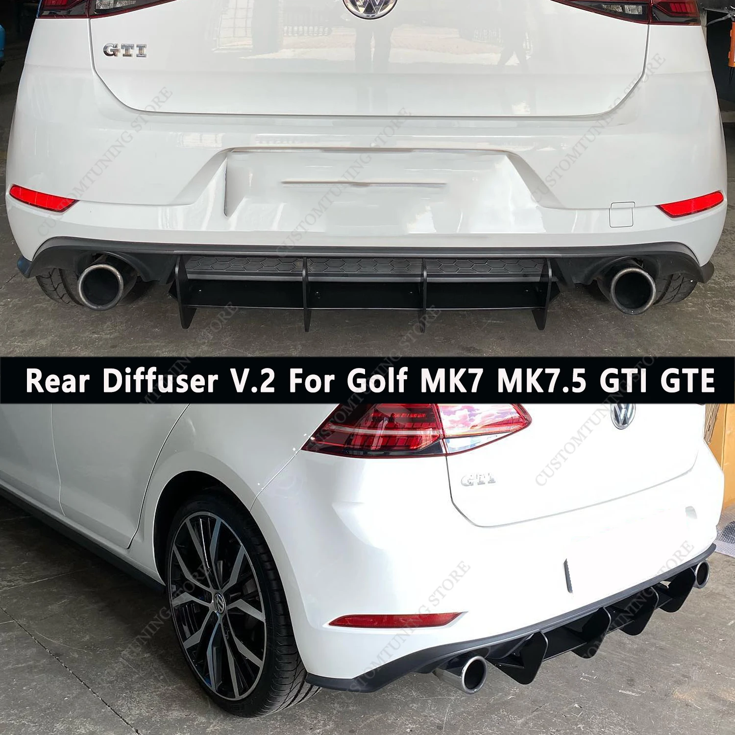 Maxton Style 4 Fins ABS Rear Splitter Diffuser For VW Golf MK7 MK7.5 GTI GTE Rear Bumper Splitter Lip Bodykits 2012-2019 Tuning
Maxton Style 4 Fins ABS Rear Splitter Diffuser For VW Golf MK7 MK7.5 GTI GTE Rear Bumper Splitter Lip Bodykits 2012-2019 Tuning