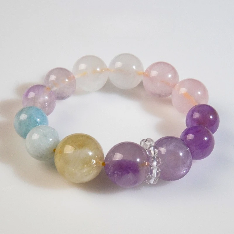 Natural Citrine Amethyst Aquamarine Duobao Bracelet Women's Light Luxury Fashion Bracelet
Natural Citrine Amethyst Aquamarine Duobao Bracelet Women's Light Luxury Fashion Bracelet