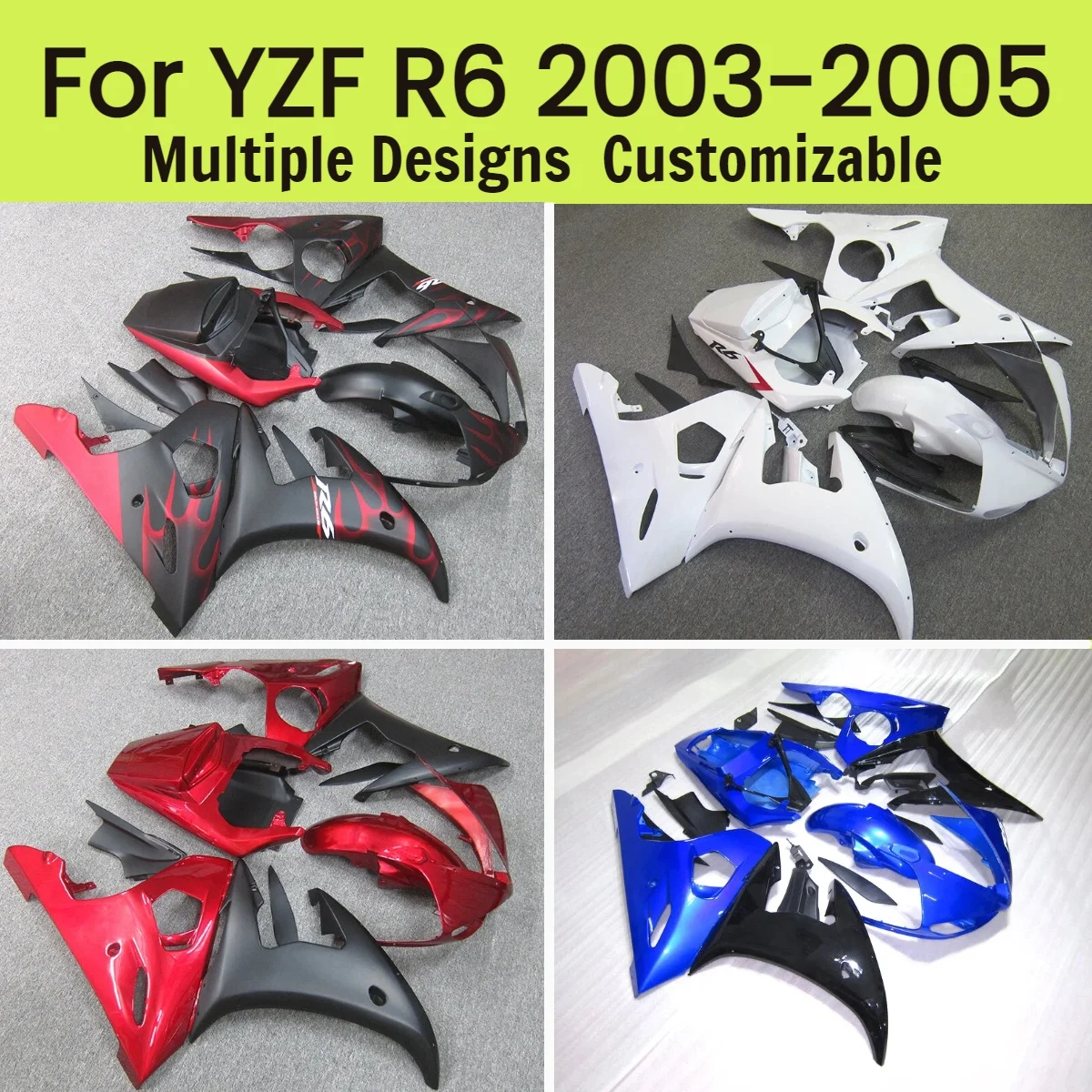 ABS Fairings for YAMAHA YZFR6 2003 2004 2005 Aftermarket Motorcycle Fairing Kit YZF R6 03 04 05
ABS Fairings for YAMAHA YZFR6 2003 2004 2005 Aftermarket Motorcycle Fairing Kit YZF R6 03 04 05