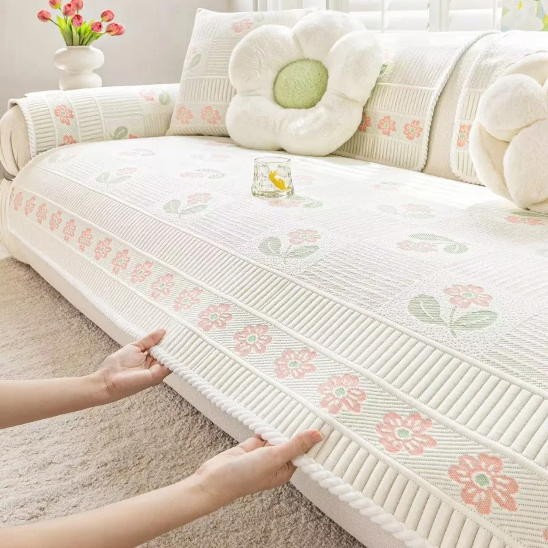 Summer Ice Silk Cooling Sofa Cushion Fresh Floral&Vertical Stripe Seat Cover Irregular Edged Dustproof Stain Resistant Seat Pad
Summer Ice Silk Cooling Sofa Cushion Fresh Floral&Vertical Stripe Seat Cover Irregular Edged Dustproof Stain Resistant Seat Pad