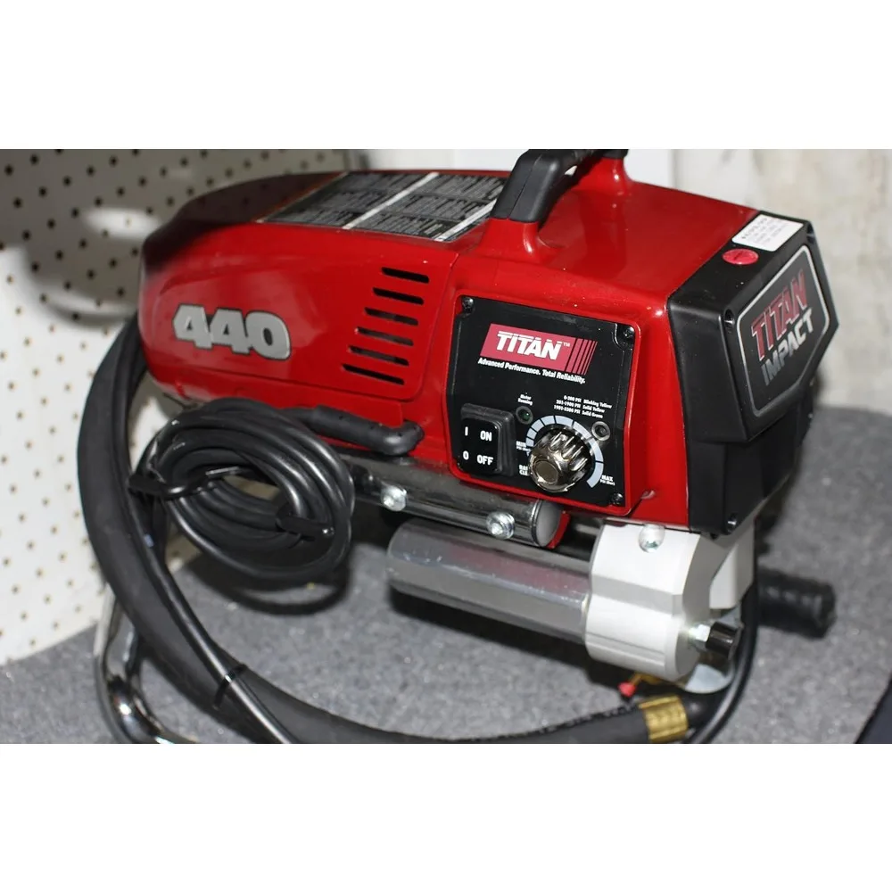 SPRAY TECH 805-000 Titan 440 Skid Frame Corded Piston Pump Paint Sprayer, 7/8 Hp, 0.54 Gpm, 3300 Psi
SPRAY TECH 805-000 Titan 440 Skid Frame Corded Piston Pump Paint Sprayer, 7/8 Hp, 0.54 Gpm, 3300 Psi