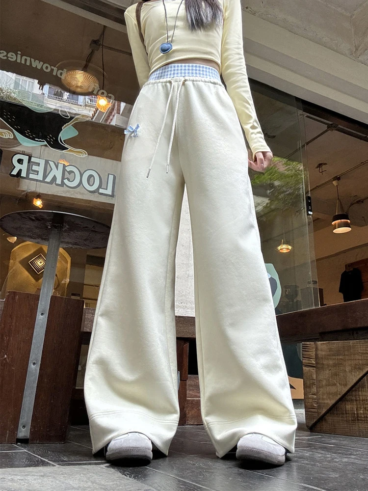 Cute Bow Casual Pants Women Plaid Patchwork High Waist Wide Leg Trousers Japan Loose Vintage Lady Spring Kawaii Sweet Pants
Cute Bow Casual Pants Women Plaid Patchwork High Waist Wide Leg Trousers Japan Loose Vintage Lady Spring Kawaii Sweet Pants