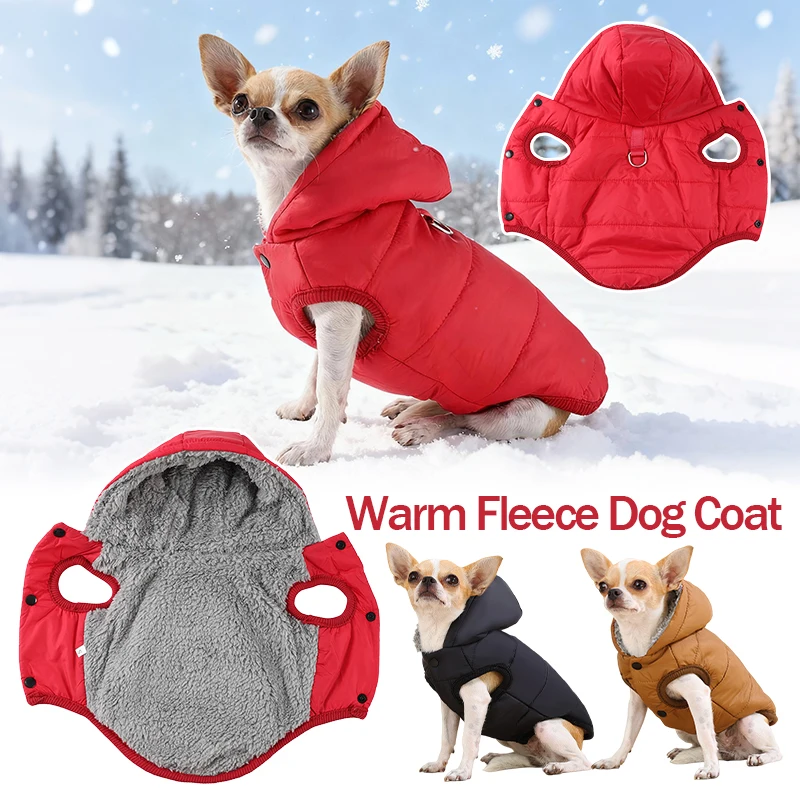 Warm Fleece Dog Hoodie Coat Autumn Winter Thickened Pet Jacket for Small Medium Dogs Puppy Vest Clothing with D-Ring
Warm Fleece Dog Hoodie Coat Autumn Winter Thickened Pet Jacket for Small Medium Dogs Puppy Vest Clothing with D-Ring