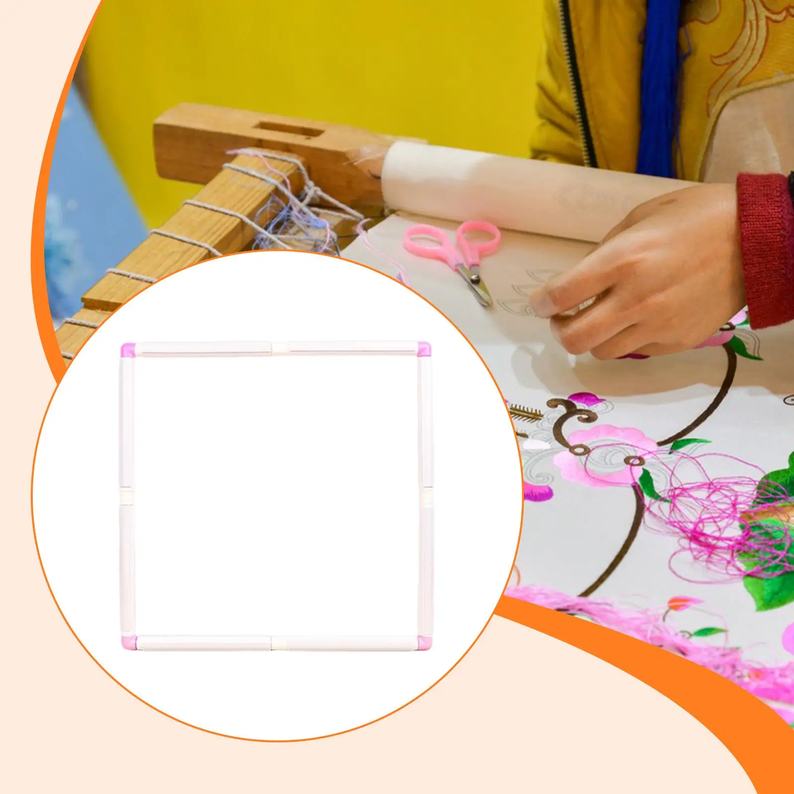 Elegant White Rectangular Embroidery Hoop Sturdy PVC Cross Stitch Frame for Office Sewing and Embroidery Supplies
Elegant White Rectangular Embroidery Hoop Sturdy PVC Cross Stitch Frame for Office Sewing and Embroidery Supplies